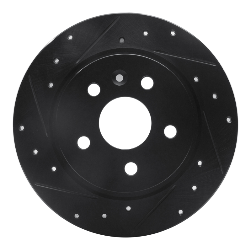 Buick Encore Brake Rotor (1) - Rear Left - R1 Concepts - Drilled & Slotted - Black - `11-`22